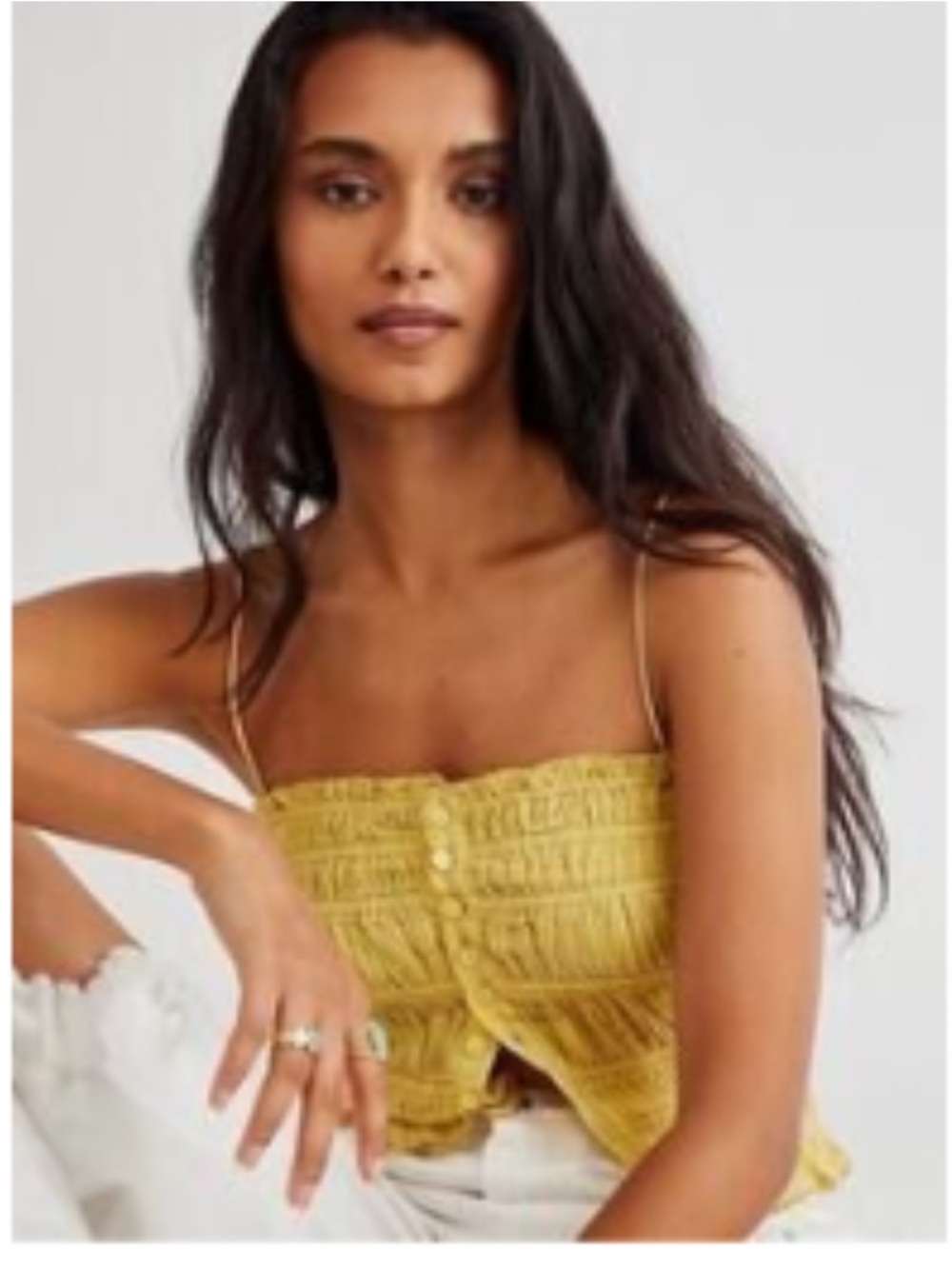Free People Meriden Corset Top Light Green